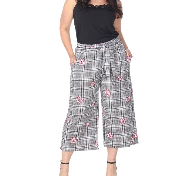 plaid gaucho pants